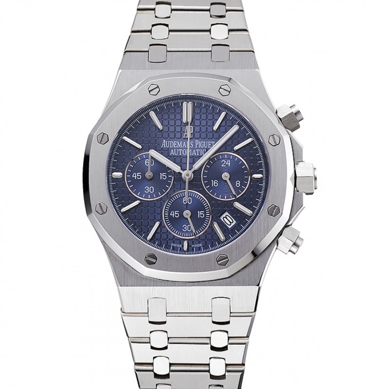 Audemars Piguet Royal Oak Chronograph Blue Dial Stainless Steel Bracelet 1454028 Replica Watches