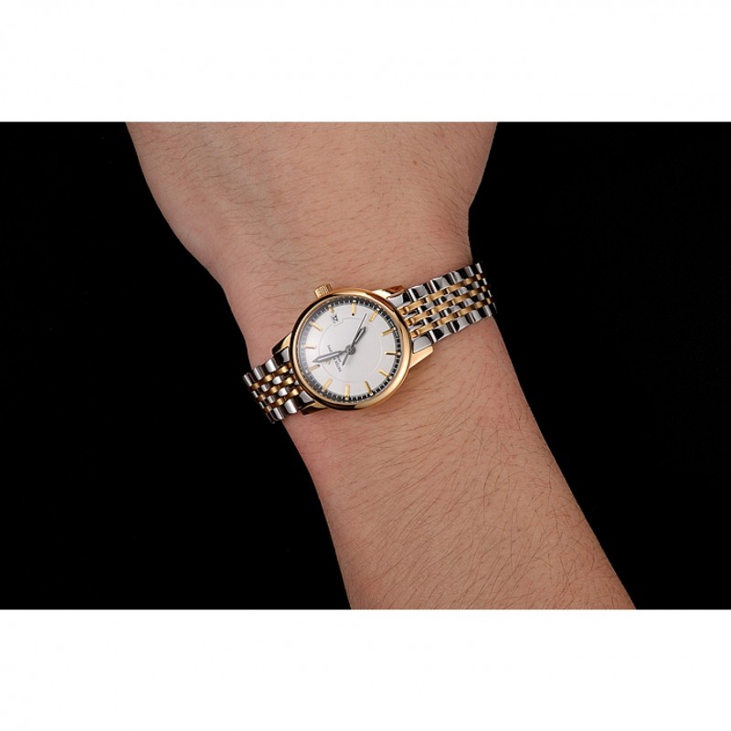 Patek Philippe Calatrava Ladies White Dial Yellow Gold Case Two Tone Bracelet 1453828 Replica Watches